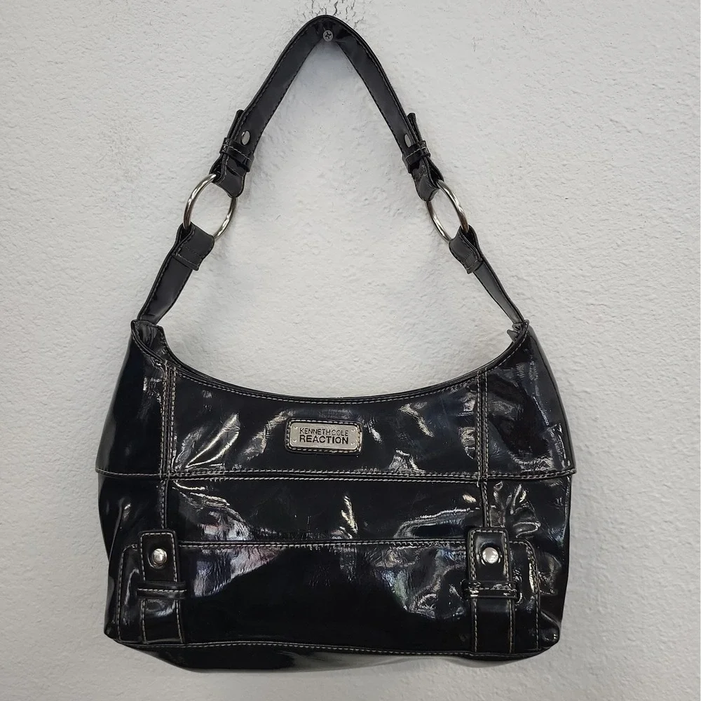 Y2K Kenneth Cole Reaction Faux Leather Shoulder Bag